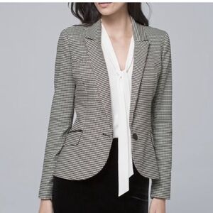 White House Black Market Houndstooth Blazer